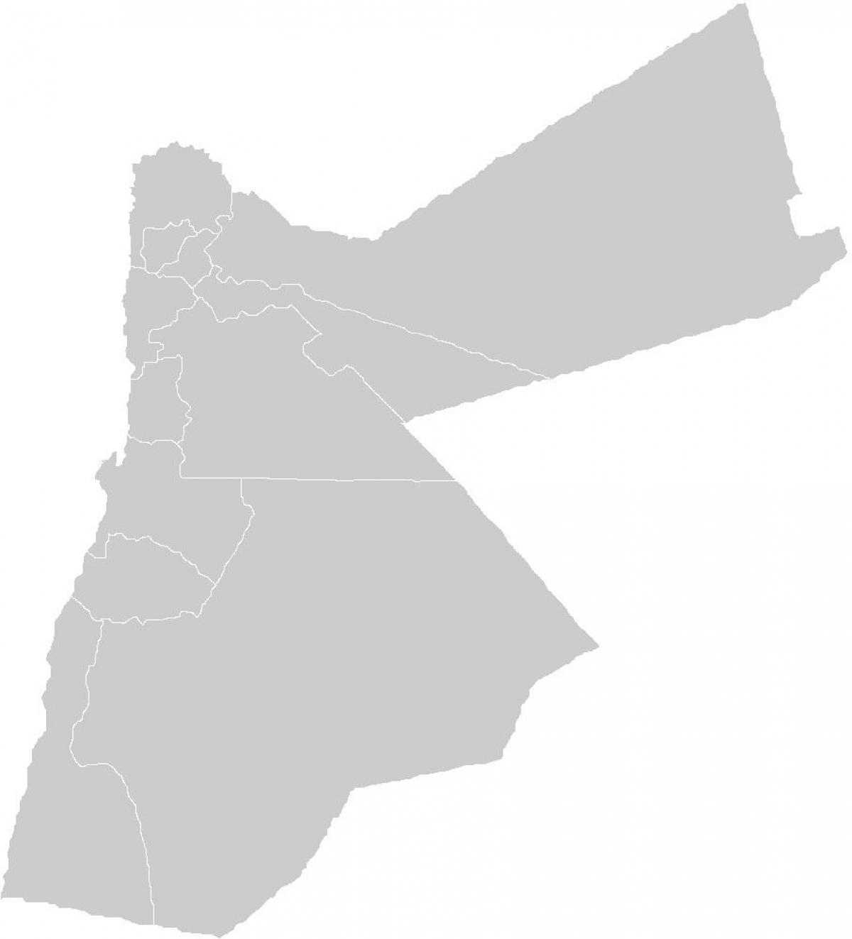 tom karta över Jordanien