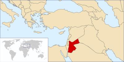 Jordanien i världen karta