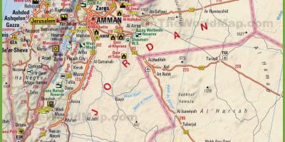 Karta över Jordanien road