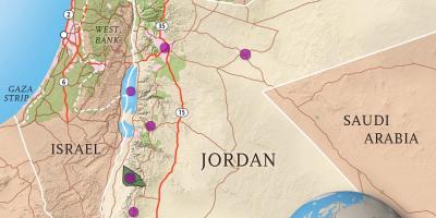 Konungariket Jordanien karta